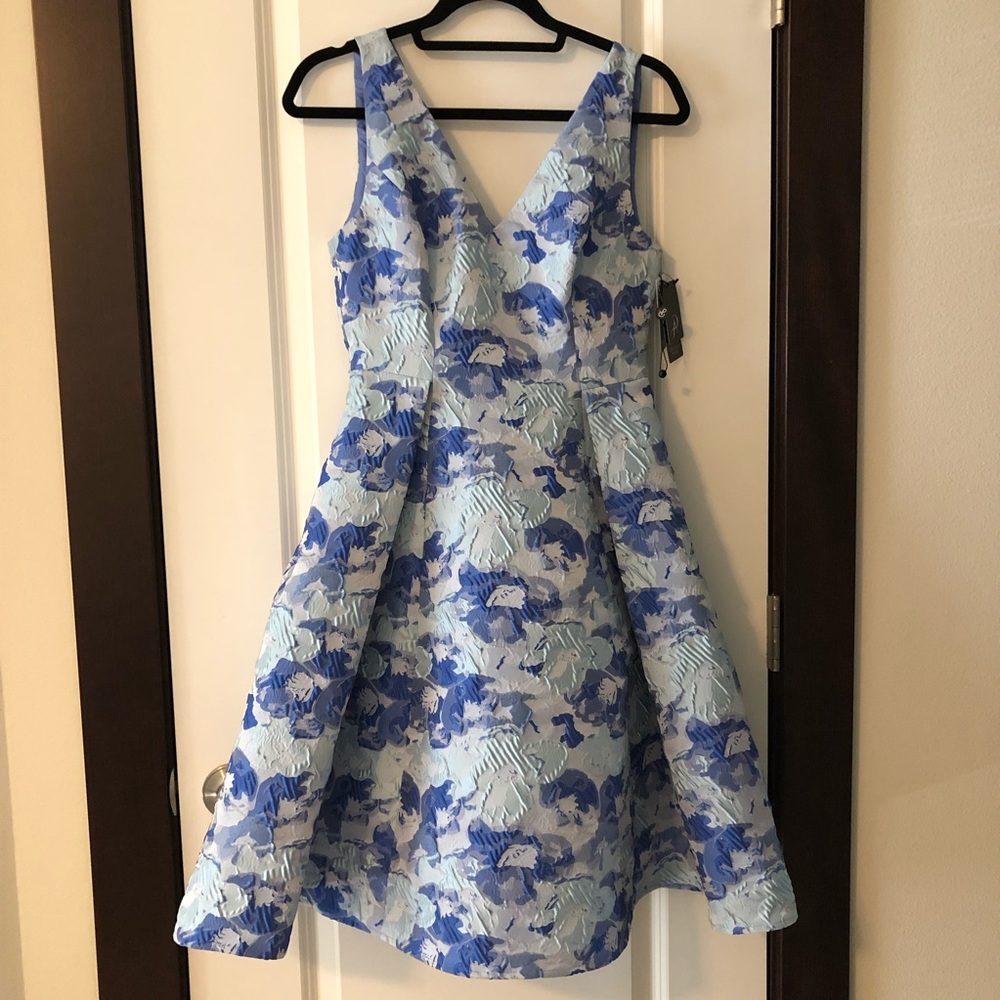 Adrianna Papell Vneck Fit & Flare dress